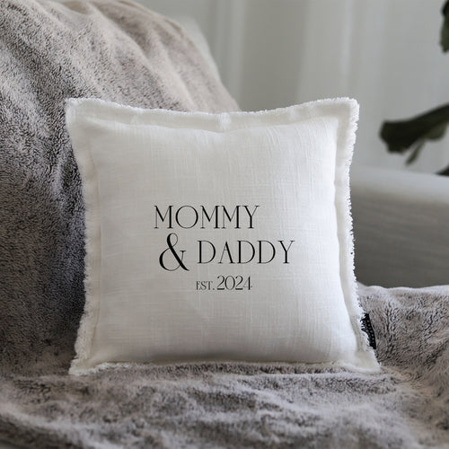 MOMMY & DADDY EST 2024 - GIFT PILLOW