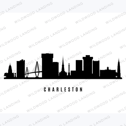 CD-108b CHARLESTON SILHOUETTE CITYSCAPE