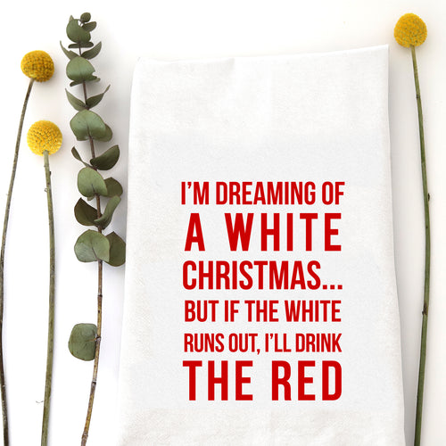 DREAMING OF A WHITE CHRISTMAS - TEA TOWEL