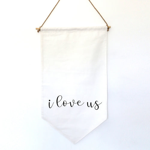 I LOVE US - HANGING BANNER (small)