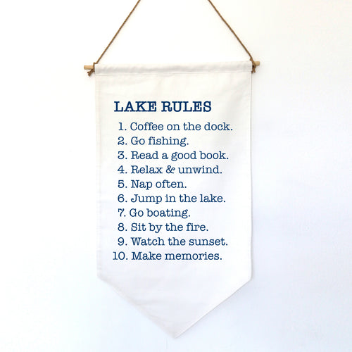 LAKE RULES - HANGING BANNER (small)