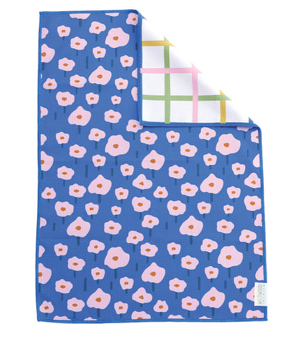 BLUE POPPIES MICROFIBER - HAND TOWEL