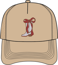 Load image into Gallery viewer, RED RIBBON BOOT HAT