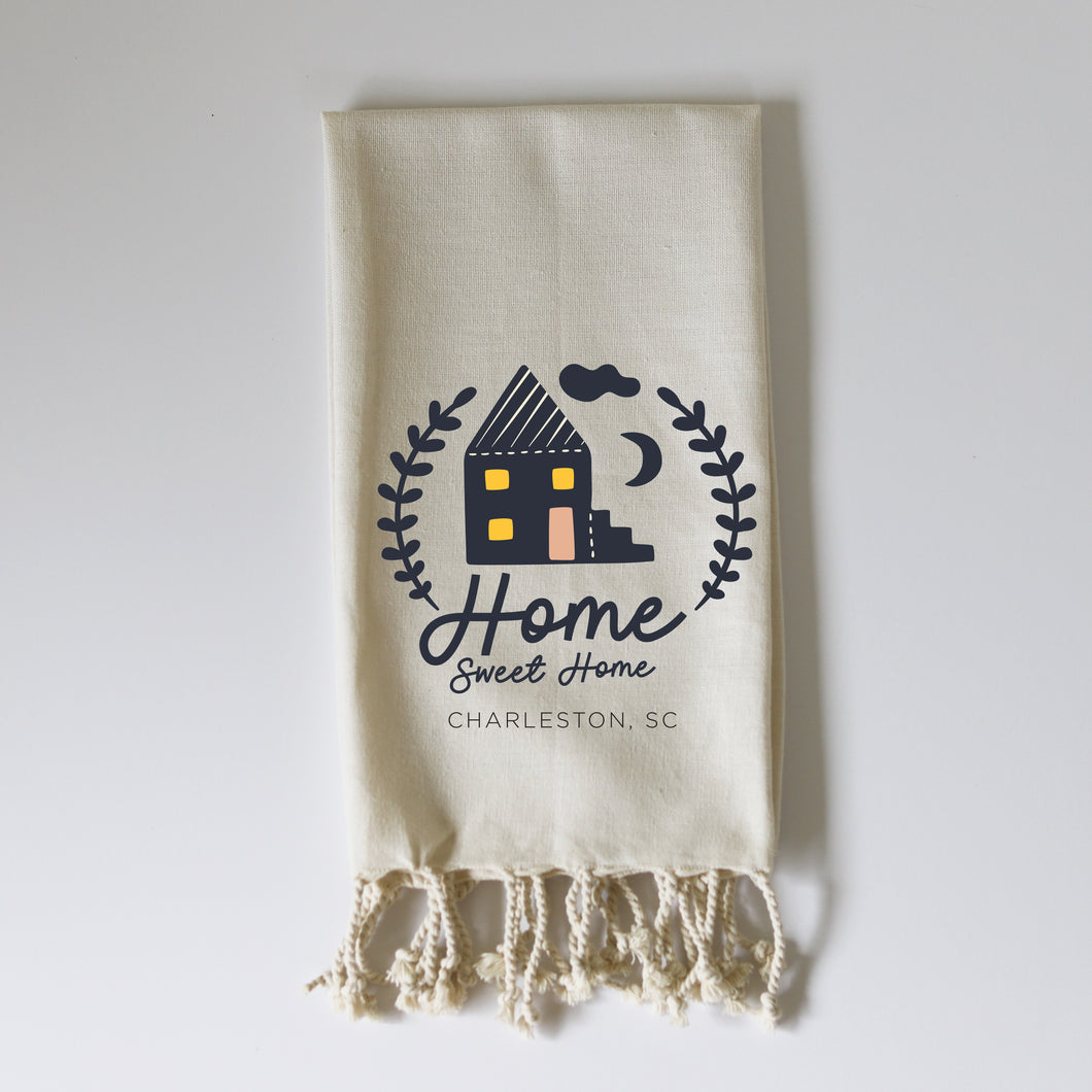 HOME SWEET HOME (custom) - FRINGE TOWEL