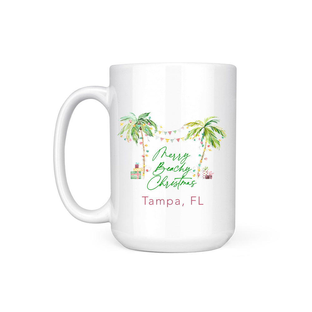 MERRY BEACHY CHRISTMAS (custom) - MUG