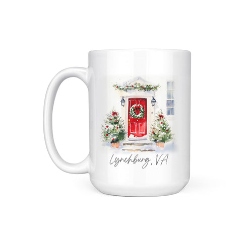 RED CHRISTMAS DOOR (custom) - MUG