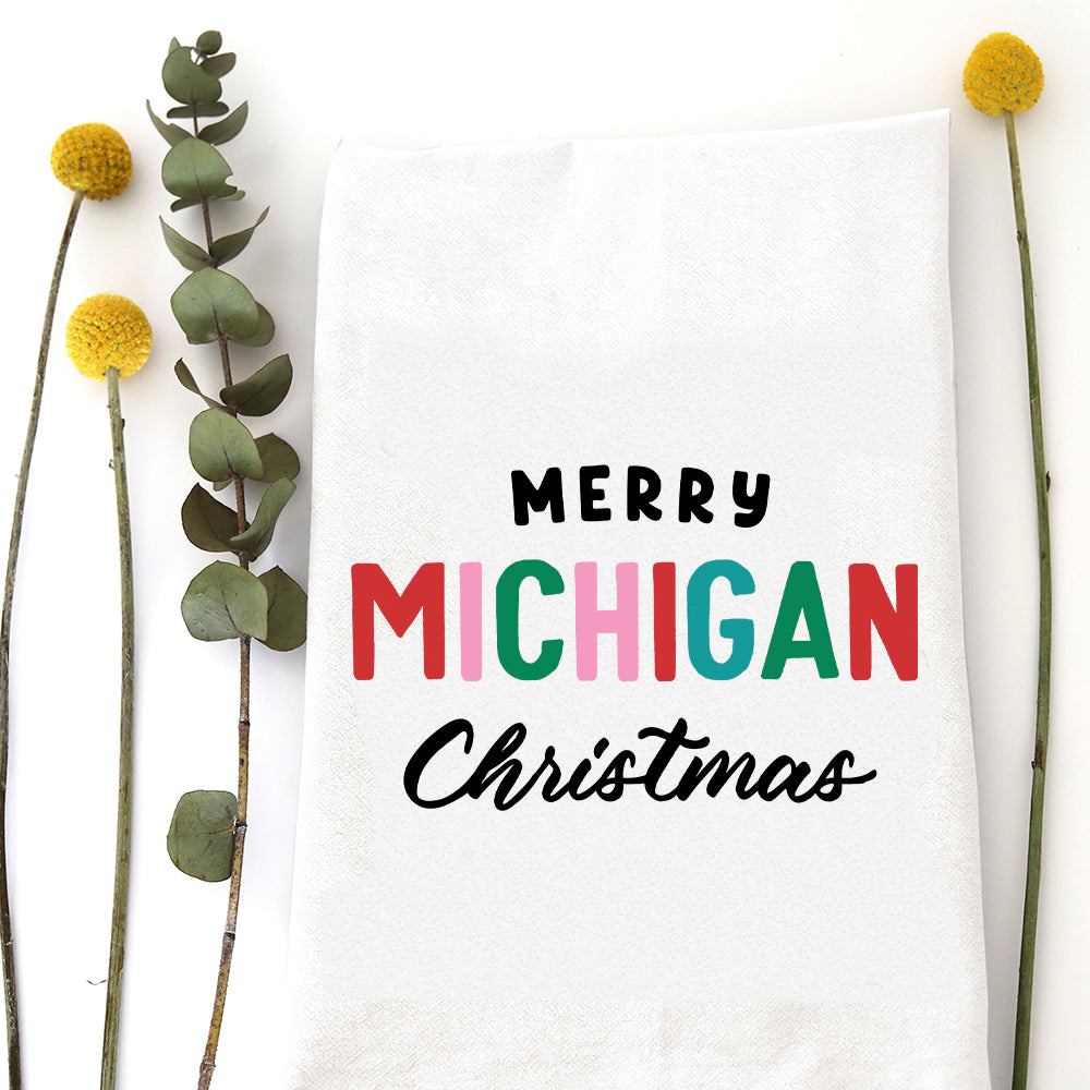 MERRY HOMETOWN (custom) - TEA TOWEL