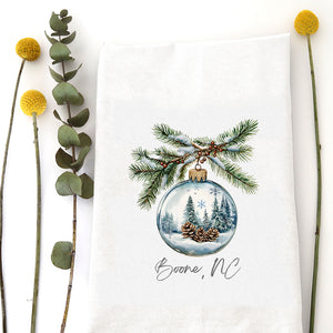 TREE BAUBLE (custom) - TEA TOWEL