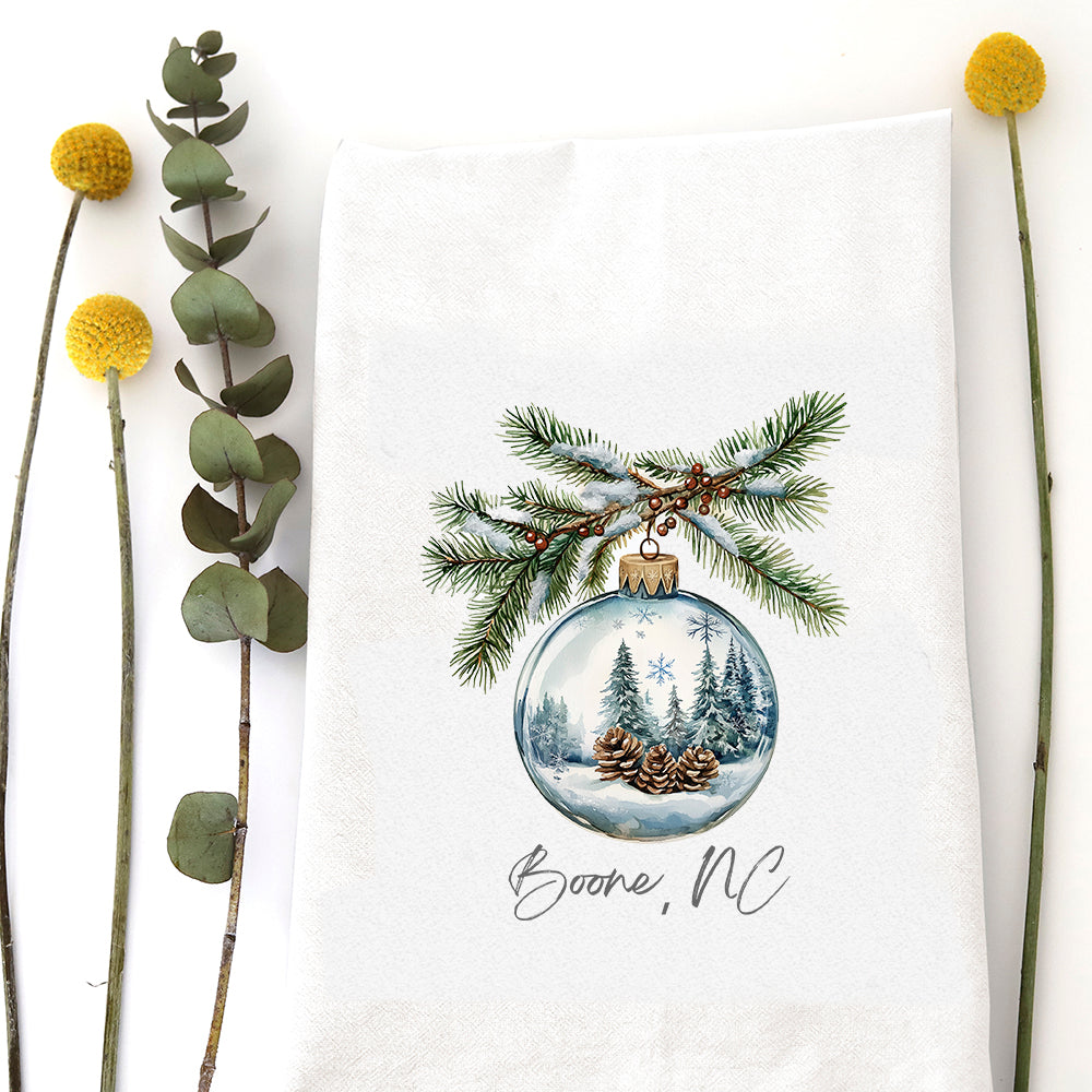 TREE BAUBLE (custom) - TEA TOWEL