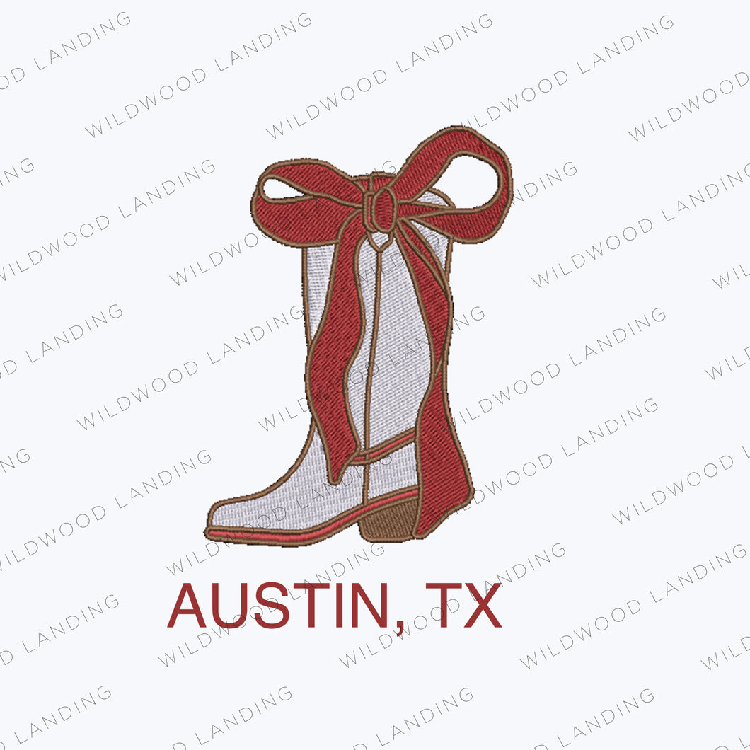 CD-540-EMB: RED RIBBON BOOT