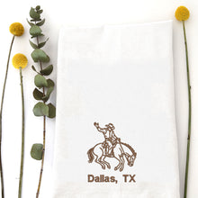 Load image into Gallery viewer, RODEO COWBOY (custom) - TEA TOWEL EMB