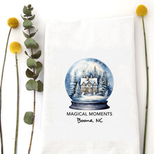 Load image into Gallery viewer, SNOWGLOBE MAGICAL MOMENTS (custom) - TEA TOWEL