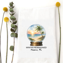 Load image into Gallery viewer, SNOWGLOBE WINTER REIMAGINED (custom) - TEA TOWEL