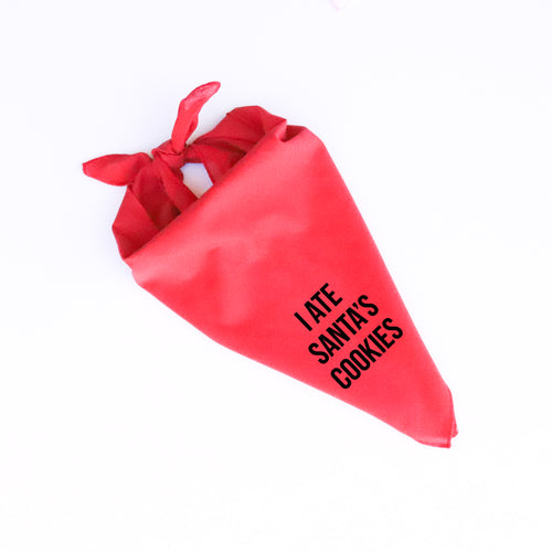 I ATE SANTA'S COOKIES DOG BANDANA