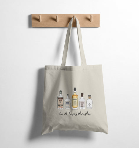 DRINK HAPPY THOUGHTS - TOTE BAG