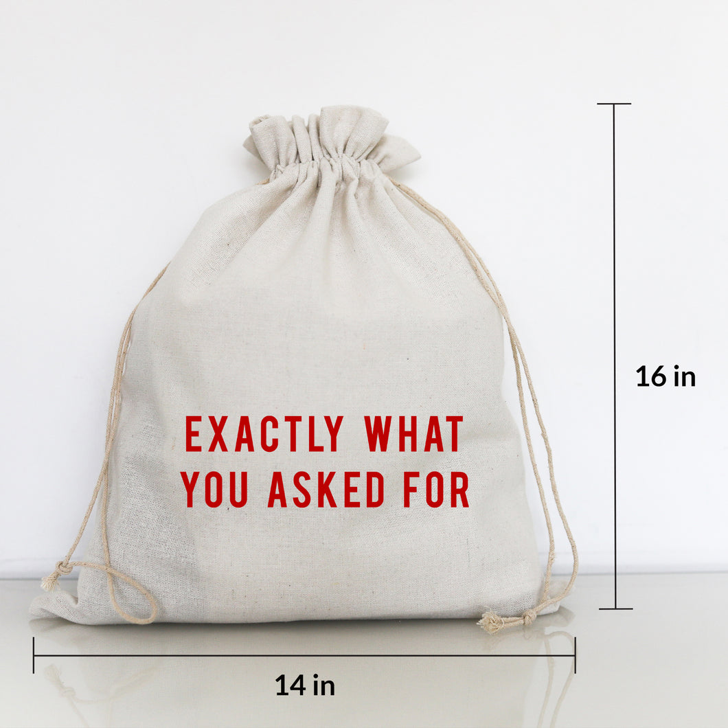 EXACTLY WHAT YOU ASKED FOR (red ink)- LARGE GIFT BAG