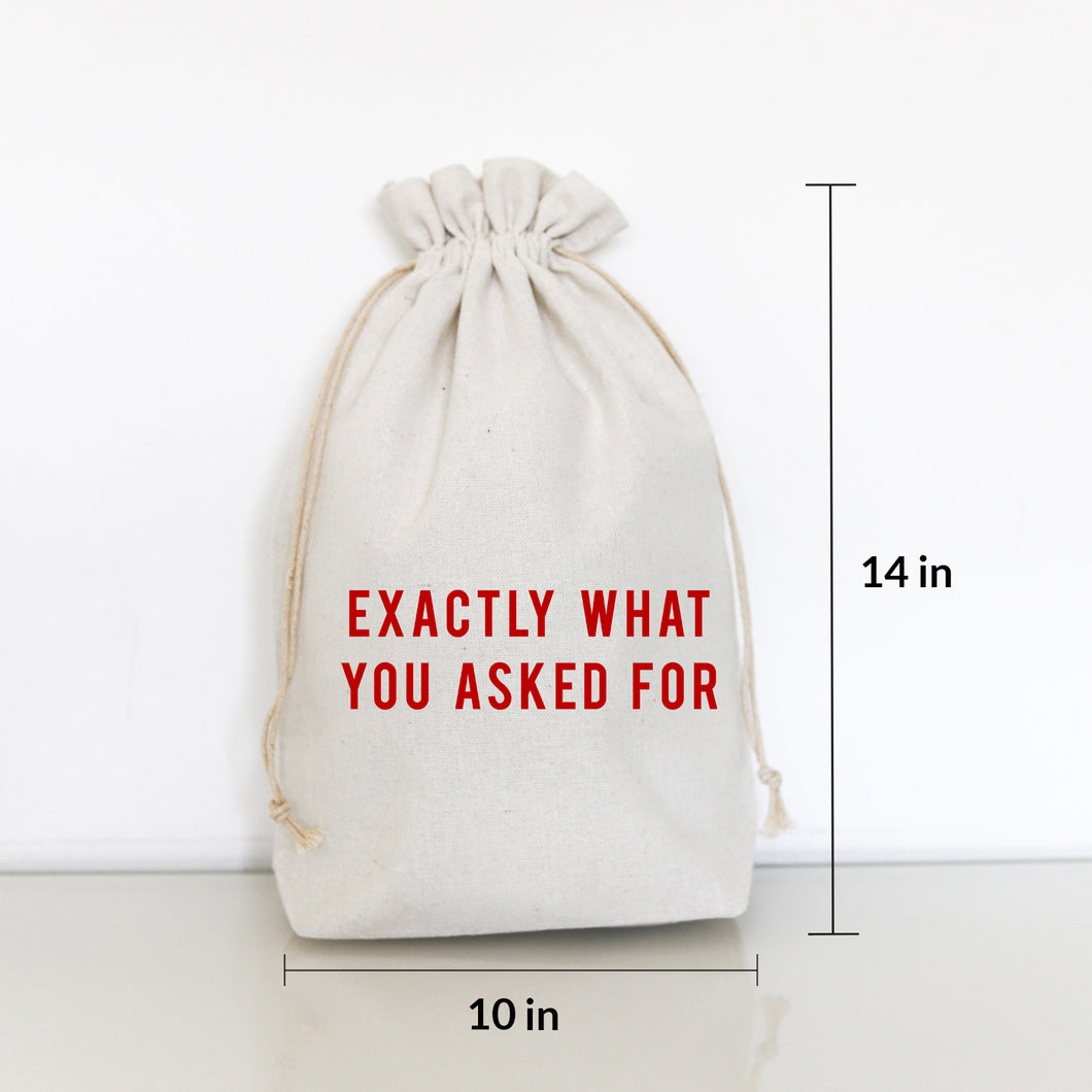 EXACTLY WHAT YOU ASKED FOR (red ink) - MEDIUM GIFT BAG