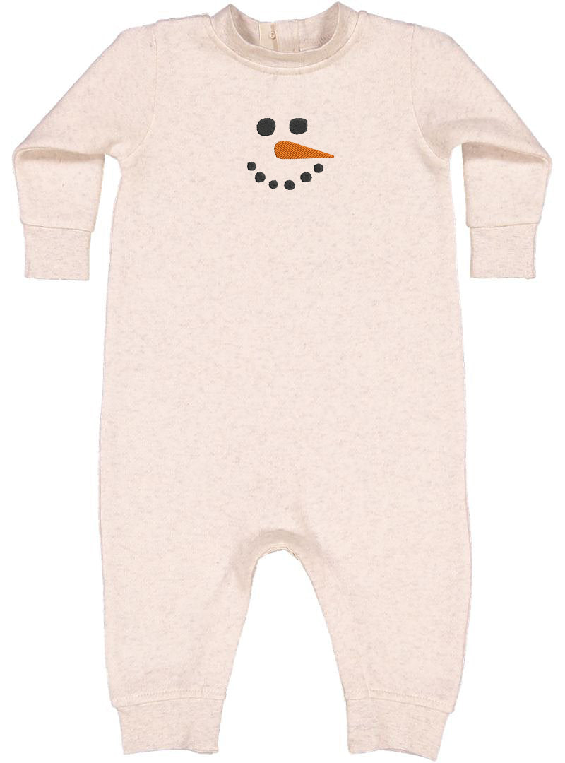 SNOWMAN FACE ONE PIECE FLEECE - EMB