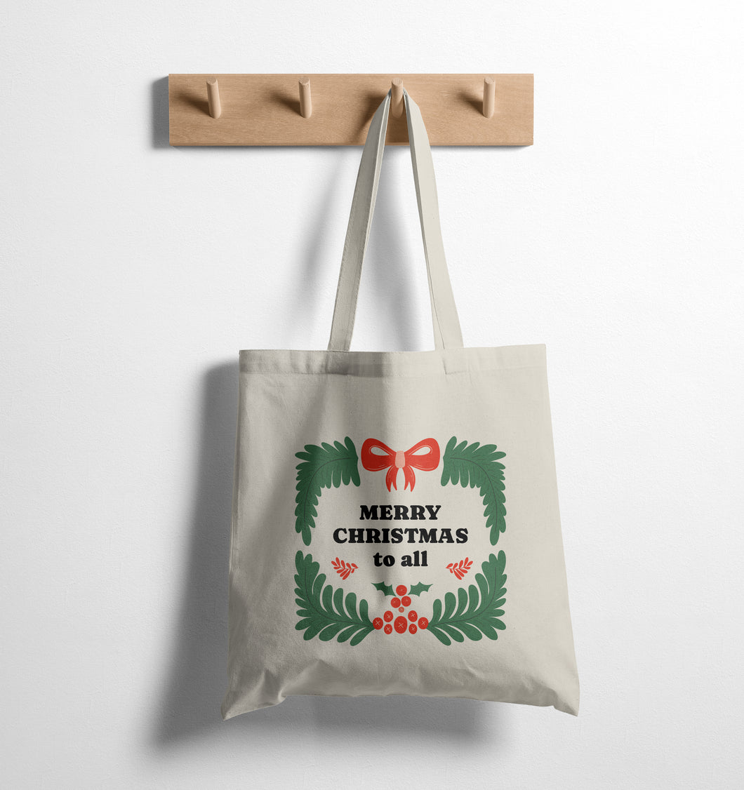 MERRY CHRISTMAS TO ALL - TOTE BAG