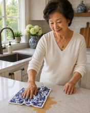 Load image into Gallery viewer, BLUE WILLOW MICROFIBER - DISH CLOTH