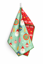 Load image into Gallery viewer, HO HO HOLIDAY MICROFIBER - HAND TOWEL