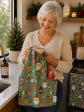 Load image into Gallery viewer, HO HO HOLIDAY MICROFIBER - HAND TOWEL