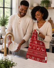 Load image into Gallery viewer, MERRY KNITMAS MICROFIBER - HAND TOWEL
