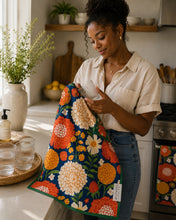 Load image into Gallery viewer, MIDNIGHT GARDEN MICROFIBER - HAND TOWEL