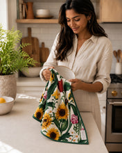 Load image into Gallery viewer, SUNFLOWER OASIS MICROFIBER - HAND TOWEL