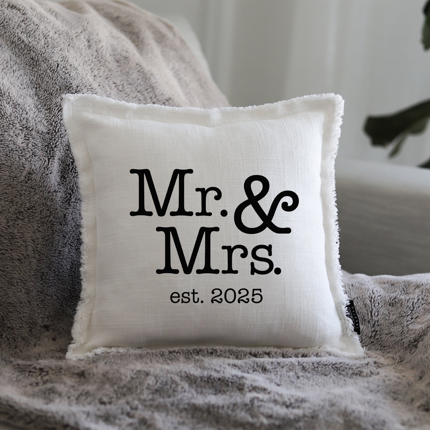 Mr and mrs throw pillows best sale