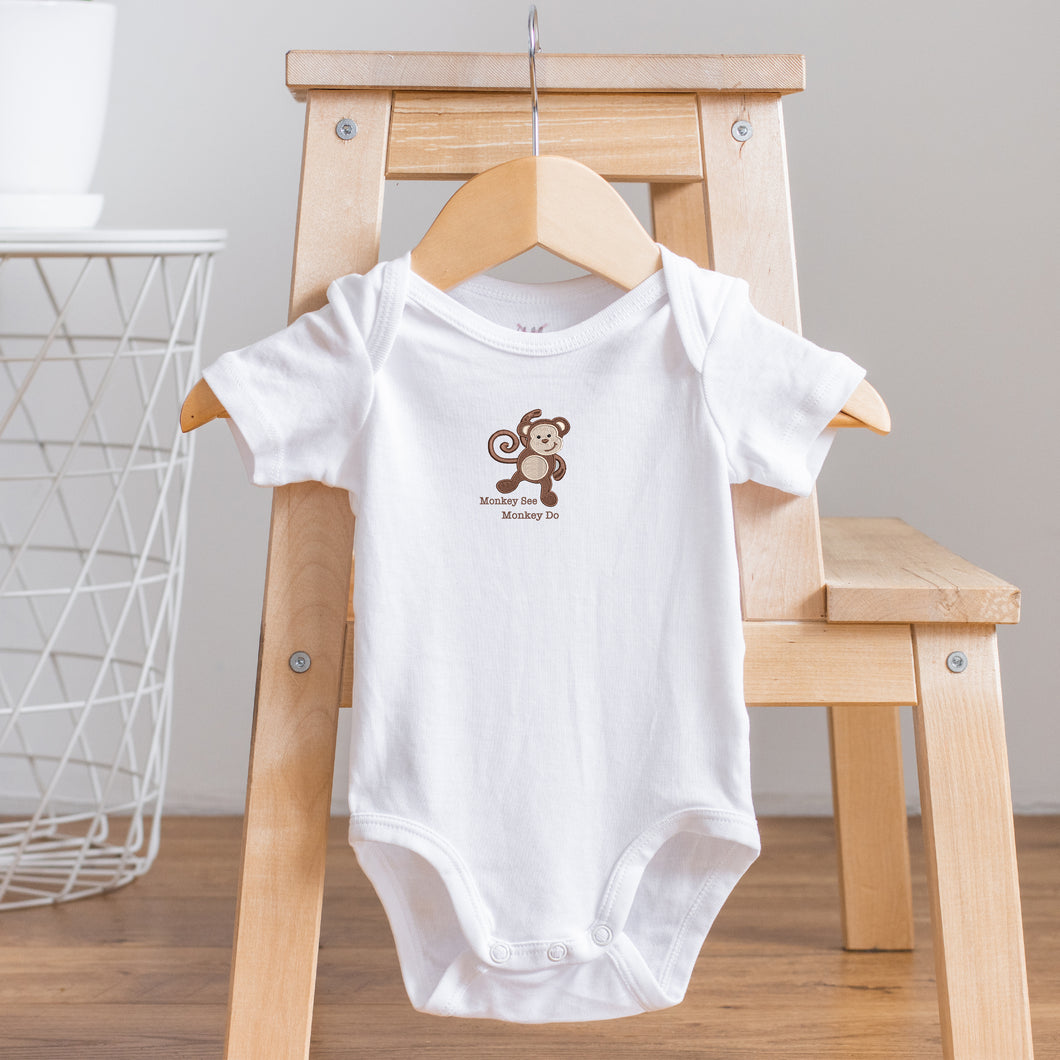 MONKEY SEE MONKEY DO - BODYSUIT EMB