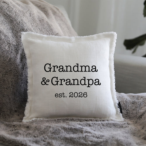 GRANDMA & GRANDPA EST 2026 - GIFT PILLOW