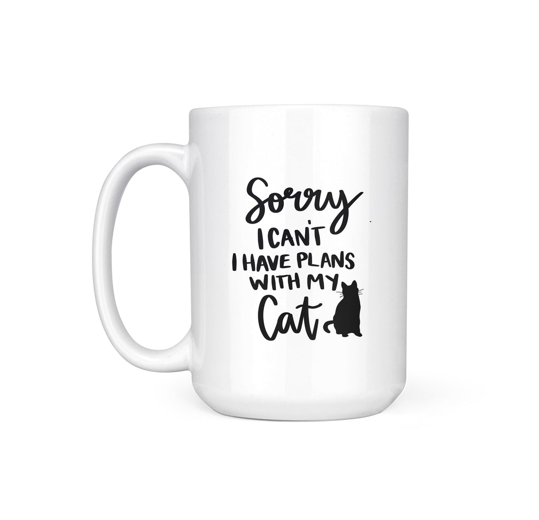 PLANS WITH MY CAT - MUG