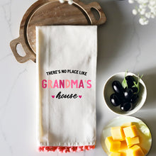 Load image into Gallery viewer, NO PLACE LIKE GRANDMA&#39;S - PINK POM TOWEL