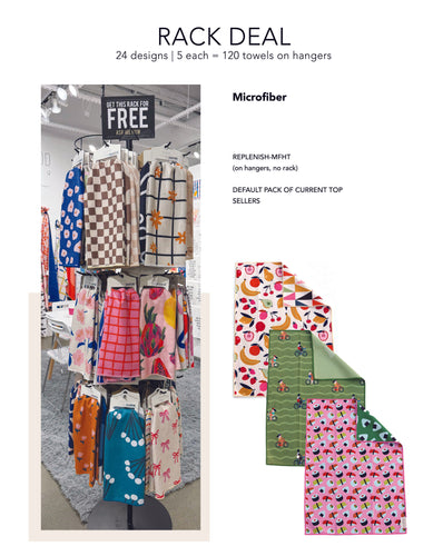 **MICROFIBER RACK - REPLENISHMENT - 24 DESIGNS