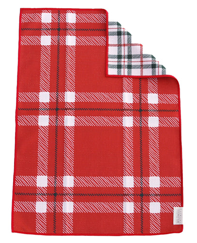 RED TARTAN MICROFIBER - HAND TOWEL