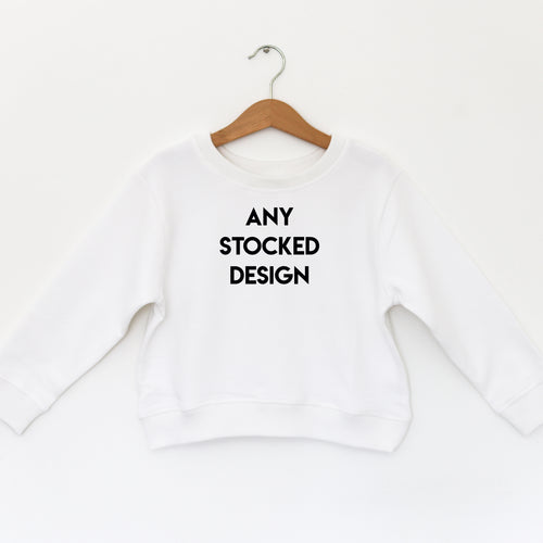 * TODDLER FLEECE - white - Stock Design But Can't Find