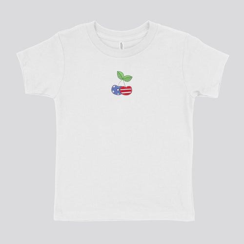 PATRIOTIC CHERRIES - TODDLER SHIRT EMB