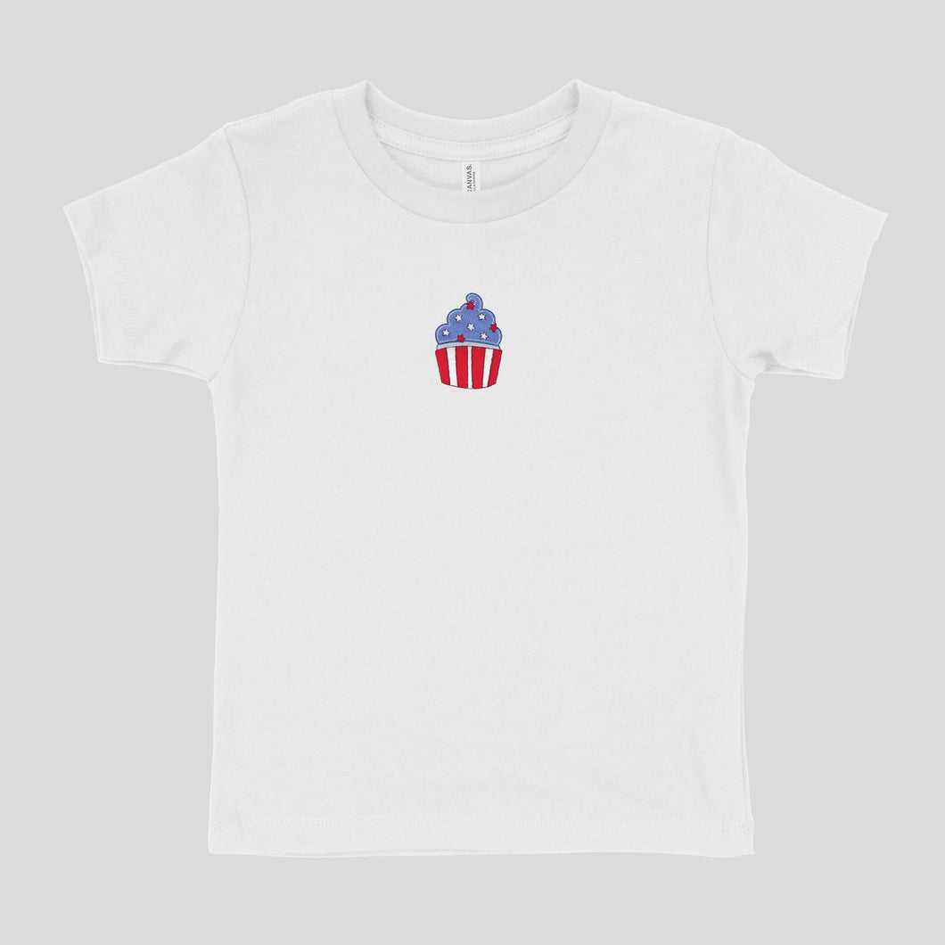 PATRIOTIC CUPCAKE - TODDLER SHIRT EMB