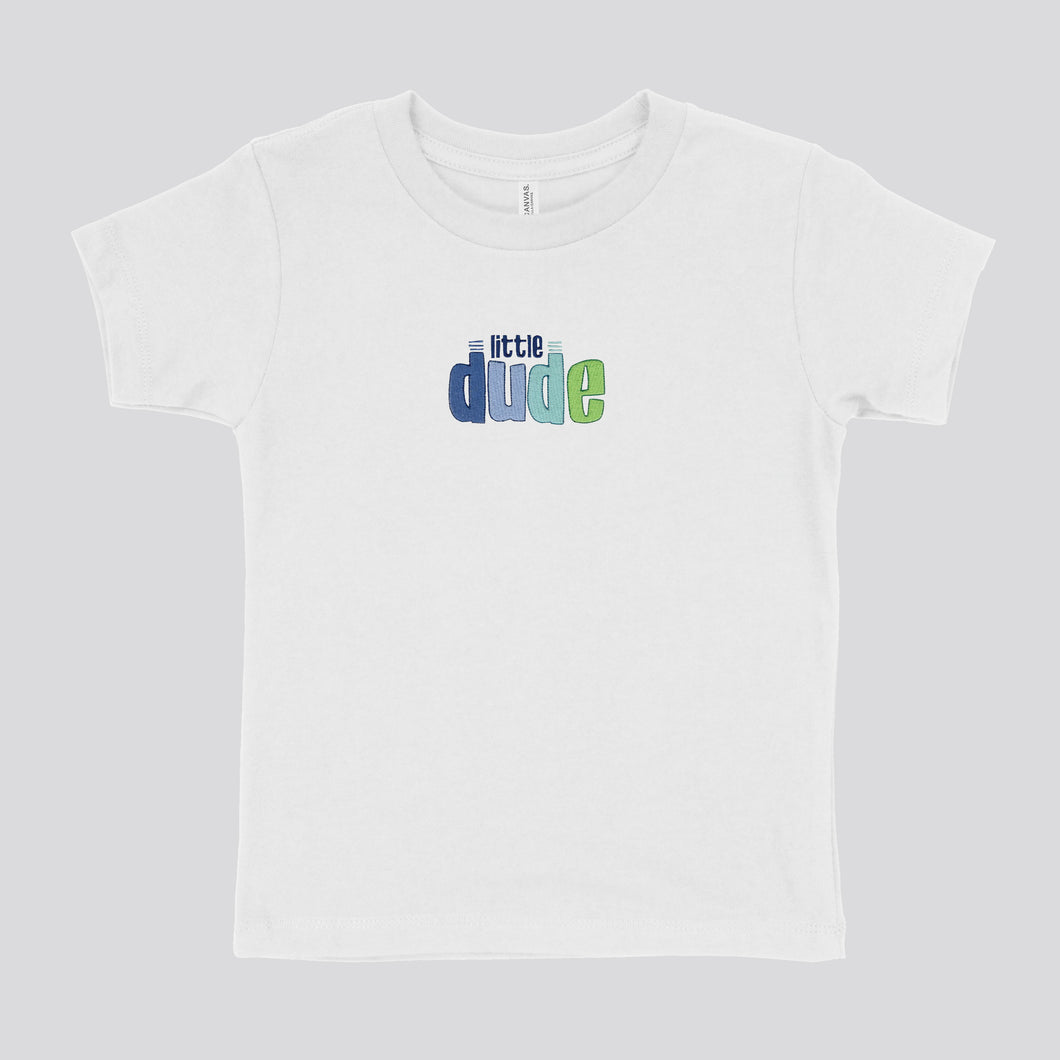 LITTLE DUDE - TODDLER SHIRT EMB