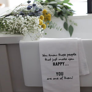 THOSE HAPPY PEOPLE - TEA TOWEL