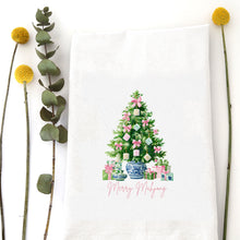 Load image into Gallery viewer, MERRY MAHJ BOW TREE - TEA TOWEL