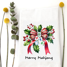 Load image into Gallery viewer, MERRY MAHJ HOLLY - TEA TOWEL