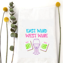Load image into Gallery viewer, EAST WIND WEST WINE - TEA TOWEL