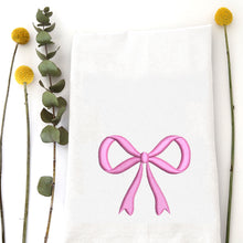 Load image into Gallery viewer, PINK COQUETTE - TEA TOWEL EMB