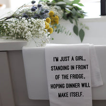 Load image into Gallery viewer, JUST A GIRL - TEA TOWEL