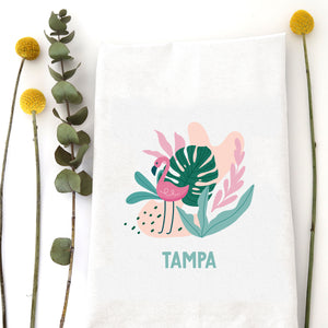 FLAMINGO PALM - TEA TOWEL