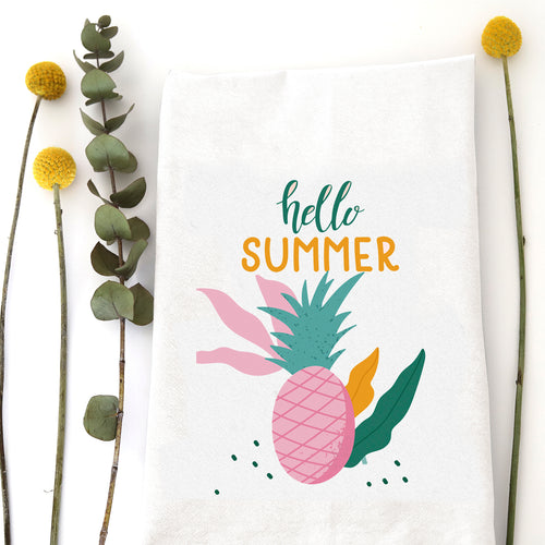 HELLO SUMMER PINEAPPLE- TEA TOWEL