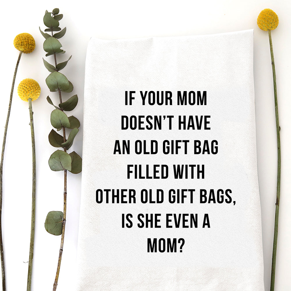 OLD GIFT BAGS - TEA TOWEL