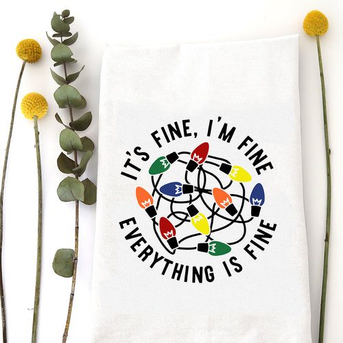 TANGLED LIGHTS - TEA TOWEL